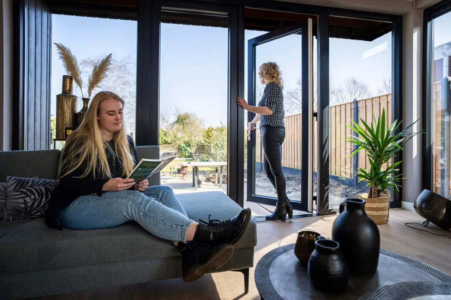 energiezuinige schuifpui met kunststof kozijnen