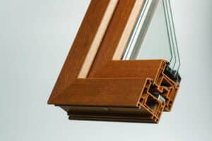 triple glas met houtnerf structuur