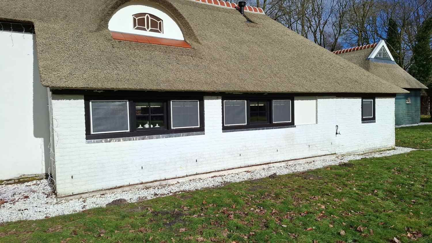Woning met rieten dak en kunststof kozijnen voor onderhoudsarme en duurzame oplossing